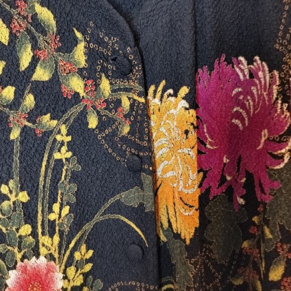 Draper's & Damon's Floral Stretchy Button Up Jacket - Picture 7 of 12